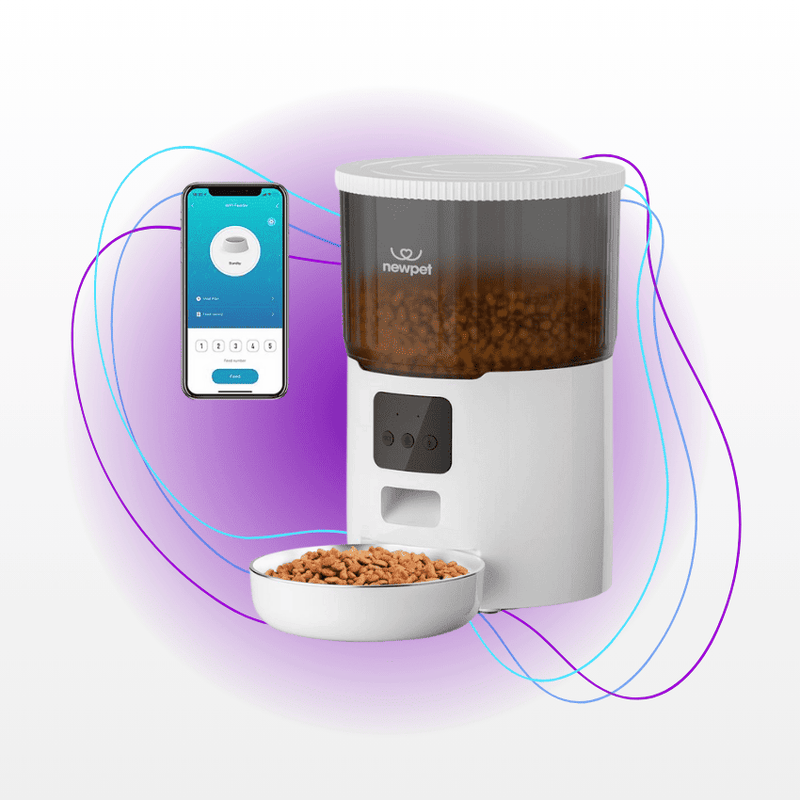 Alimentador Automático Inteligente 4L Pet – Controle por APP, Dispensador Automático com Gravação de Áudio