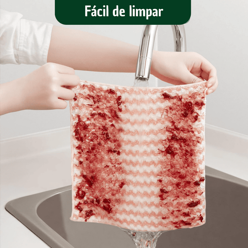 20pçs de Pano de Limpeza de Veludo Coral - Super Absorvente e Reutilizável