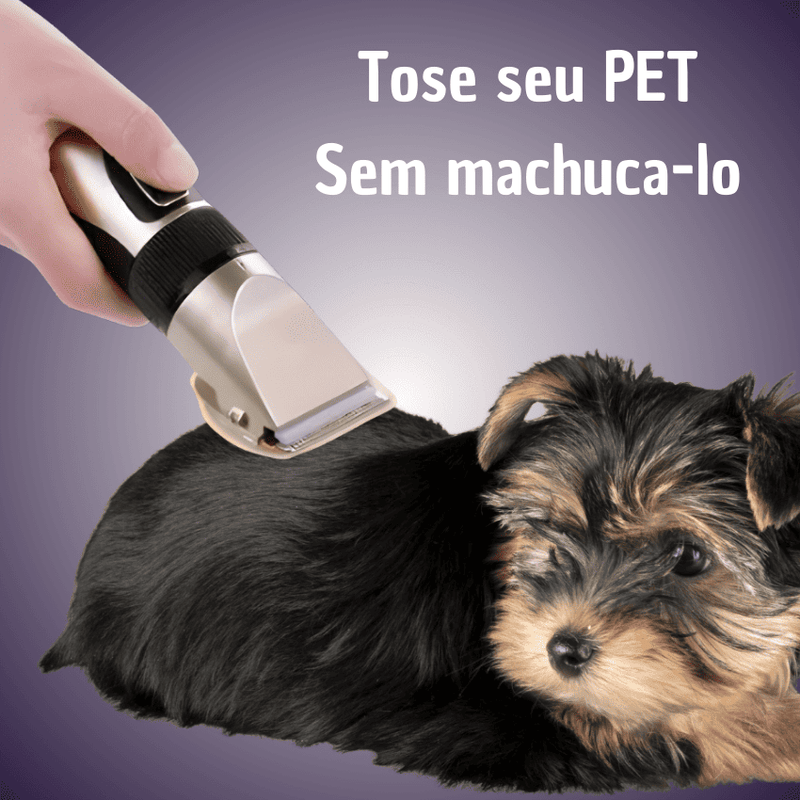 Máquina de Tosa Profissional Recarregável para Cães e Gatos