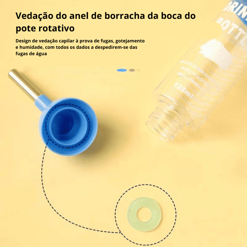 Bebedouro Automático para Hamsters – 2 em 1 com Comedouro