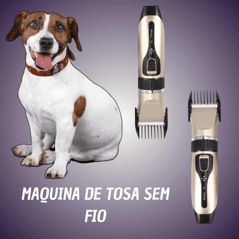 Máquina de Tosa Profissional Recarregável para Cães e Gatos