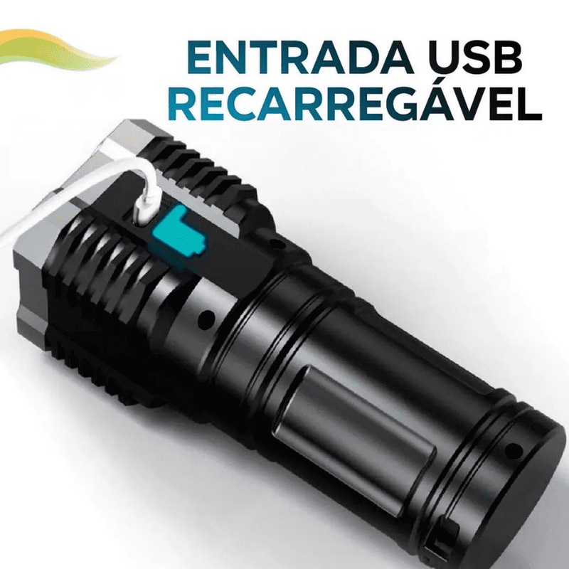 Lanterna LED Recarregável com 4 LEDs