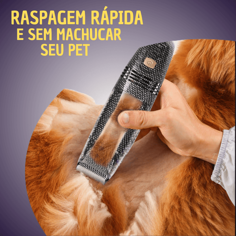 Aparador de Pelos para Animais de Estimação Elétrico a Vácuo - Kit Cortador de Cabelos para Cães e Gatos