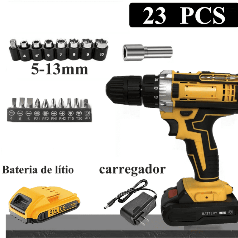 Parafusadeira e Furadeira Elétrica 21V